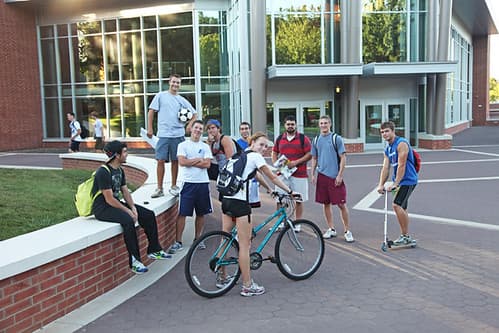College Students Spending Time Outside