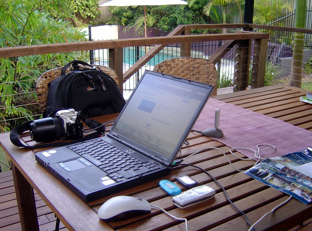 Home office on back deck